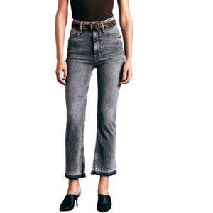 $225 Rag & Bone Casey Gray Ankle Cropped Jeans Size 24, New